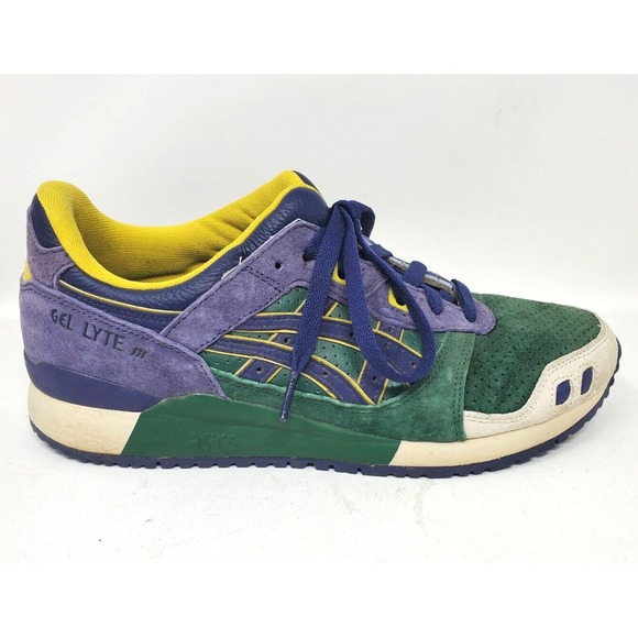 Asics Gel-Lyte III OG Sneaker Shoes 1201A526-300 Hunter Green Purple Matter Gold main image 9